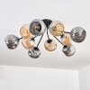 Ripoll Deckenleuchte Glas 15 cm Bernsteinfarben, Rauchfarben, 10-flammig