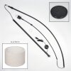 Bassagoda Stehleuchte 35 cm Chrom, Schwarz, 1-flammig