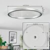 Xarel Deckenleuchte LED Silber, 1-flammig