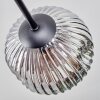 Ripoll Deckenleuchte Glas 15 cm Chrom, Klar, Rauchfarben, 6-flammig