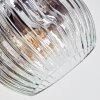 Ripoll Deckenleuchte Glas 15 cm Chrom, Klar, Rauchfarben, 6-flammig