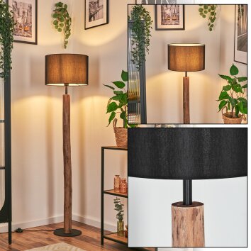 Soungou Stehleuchte 38 cm Naturfarben, Schwarz, 1-flammig Soungou Stehleuchte 38 cm Naturfarben, Schwarz, 1-flammig