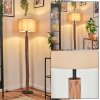 Soungou Stehleuchte 38 cm Naturfarben, Schwarz, 1-flammig