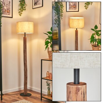 Bassagoda Stehleuchte 35 cm Naturfarben, Schwarz, 1-flammig Bassagoda Stehleuchte 35 cm Naturfarben, Schwarz, 1-flammig