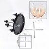Koyoto Deckenleuchte Glas 15 cm Bernsteinfarben, Klar, 5-flammig