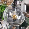Koyoto Hängeleuchte Glas 20 cm Bernsteinfarben, Chrom, Klar, Rauchfarben, 8-flammig
