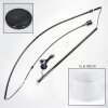 Bassagoda Bogenstehlampe 45 cm Chrom, Schwarz, 1-flammig, Stoff-Lampenschirm