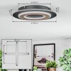 Lidor Deckenleuchte LED Schwarz, 1-flammig