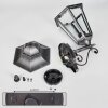 Lignac Außenwandleuchte Schwarz, Silber, 1-flammig