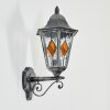 Lignac Außenwandleuchte Schwarz, Silber, 1-flammig