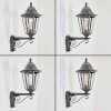 Lignac Außenwandleuchte Schwarz, Silber, 1-flammig, Bewegungsmelder