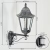 Lignac Außenwandleuchte Schwarz, Silber, 1-flammig, Bewegungsmelder