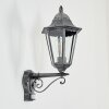 Lignac Außenwandleuchte Schwarz, Silber, 1-flammig, Bewegungsmelder