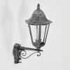 Lignac Außenwandleuchte Schwarz, Silber, 1-flammig, Bewegungsmelder