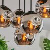 Ripoll Deckenleuchte Glas 15 cm Chrom, Rauchfarben, 5-flammig
