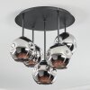 Ripoll Deckenleuchte Glas 15 cm Chrom, Rauchfarben, 5-flammig