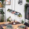 Gastor Pendelleuchte Glas 15 cm Blau, Grün, Klar, Kupferfarben, 5-flammig