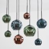Ripoll Hängeleuchte Glas 15 cm, 20 cm, 25 cm Blau, Grün, Kupferfarben, 8-flammig