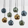 Ripoll Hängeleuchte Glas 20 cm Blau, Gold, Grün, 8-flammig