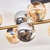 Koyoto Deckenleuchte Glas 15 cm Gold, Schwarz, 10-flammig