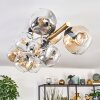 Ripoll Deckenleuchte Glas 15 cm Gold, Schwarz, 10-flammig