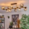 Ripoll Deckenleuchte Glas 15 cm Gold, Schwarz, 10-flammig