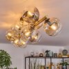 Ripoll Deckenleuchte Glas 15 cm Gold, Schwarz, 10-flammig