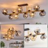 Ripoll Deckenleuchte Glas 15 cm Gold, Schwarz, 10-flammig