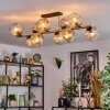 Ripoll Deckenleuchte Glas 15 cm Gold, Schwarz, 10-flammig