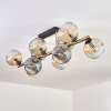 Ripoll Deckenleuchte Glas 15 cm Gold, Schwarz, 10-flammig