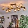 Ripoll Deckenleuchte Glas 15 cm Gold, Schwarz, 10-flammig