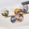 Koyoto Deckenleuchte Glas 15 cm Gold, Schwarz, 10-flammig