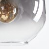 Ripoll Hängeleuchte Glas 20 cm, 25 cm Klar, Rauchfarben, 8-flammig