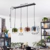 Lauden Hängeleuchte Glas 20 cm Bernsteinfarben, Blau, Grün, Klar, Kupferfarben, 4-flammig