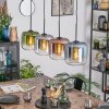 Lauden Hängeleuchte Glas 20 cm Blau, Grün, Klar, Kupferfarben, Rauchfarben, 4-flammig