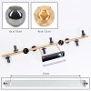 Ripoll Deckenleuchte Glas 15 cm Gold, Schwarz, 10-flammig