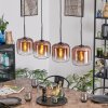 Lauden Hängeleuchte Glas 20 cm Klar, Kupferfarben, 4-flammig