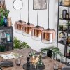 Lauden Hängeleuchte Glas 20 cm Klar, Kupferfarben, 4-flammig