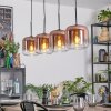 Lauden Hängeleuchte Glas 20 cm Klar, Kupferfarben, 4-flammig
