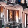 Lauden Hängeleuchte Glas 20 cm Klar, Kupferfarben, 4-flammig