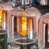 Lauden Hängeleuchte Glas 20 cm Klar, Kupferfarben, 4-flammig