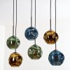 Ripoll Hängeleuchte Glas 20 cm Blau, Gold, Grün, 6-flammig