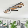 Cabanas Deckenleuchte LED Holzoptik, Schwarz, 1-flammig