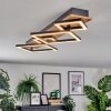 Cabanas Deckenleuchte LED Holzoptik, Schwarz, 1-flammig