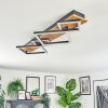 Cabanas Deckenleuchte LED Holzoptik, Schwarz, 1-flammig