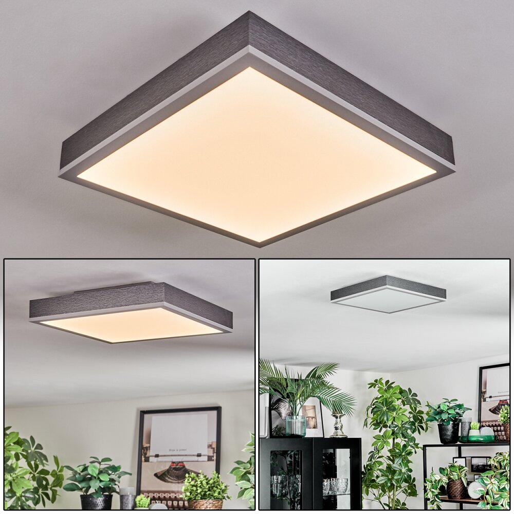 Salmi Deckenpanel LED Grau, Silber, 1-flammig main product photo