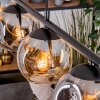 Ripoll Pendelleuchte Glas 15 cm Bernsteinfarben, Rauchfarben, 4-flammig