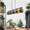 Koyoto Pendelleuchte Glas 15 cm Blau, Gold, Grün, Kupferfarben, 5-flammig
