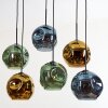 Ripoll Hängeleuchte Glas 25 cm Blau, Gold, Grün, 6-flammig