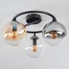 Gastor Deckenleuchte Glas 15 cm Bernsteinfarben, Klar, Rauchfarben, 3-flammig